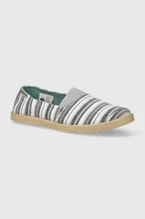 Espadryle męskie - Quiksilver espadryle kolor szary - grafika 1