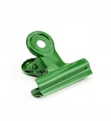 Spinacze i klipsy do papieru - KLIPS METALOWY KLIP zaciskarka zielony 38mm - 1szt - miniaturka - grafika 1