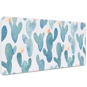 Podkładki na biurko - Mata ochronna na biurko Malowane kaktusy 100x50 cm, Dywanomat - miniaturka - grafika 1