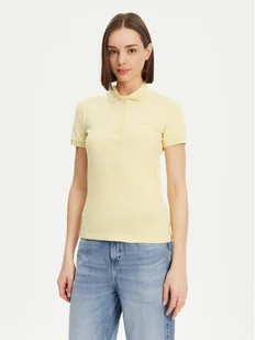 Lacoste Polo PF5462 Żółty Slim Fit - Koszulki sportowe damskie - miniaturka - grafika 1