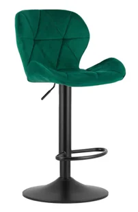 Zielony aksamitny hoker K7-T84 - Taborety i hokery Zielony aksamitny hoker K7-T84 - Taborety i hokery - miniaturka - grafika 1