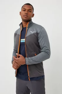 Bluzy męskie - Salewa bluza sportowa męska kolor szary wzorzysta - grafika 1