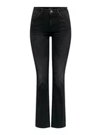 Spodnie damskie - Bestseller A/S Damskie spodnie jeansowe ONLBLUSH MID Flared DNM TAI1099 NOOS ze stretchem, Washed Black, XS/34, Washed Black, (XS) W / 34L - miniaturka - grafika 1