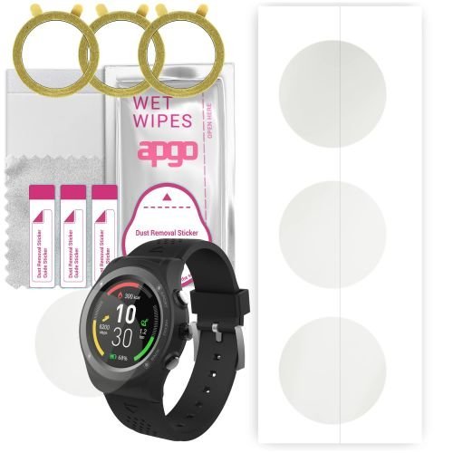 3x folia ochronna hydrożelowa MATOWA do Overmax Touch 5.0 - apgo Smartwatch Hydrogel MATTE Protection Ochrona na ekran smartwatcha