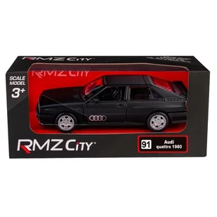 RMZ City Audi Quattro Coupe (1980-1991) Matte czarny w skali 1:35 Daffi - Samochody i pojazdy dla dzieci - miniaturka - grafika 1