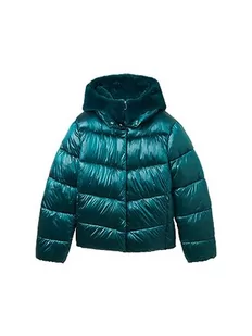 TOM TAILOR Damska kurtka puchowa z wkładką futrzaną, 32505-shaded Spruce, M - Kurtki damskie - miniaturka - grafika 1