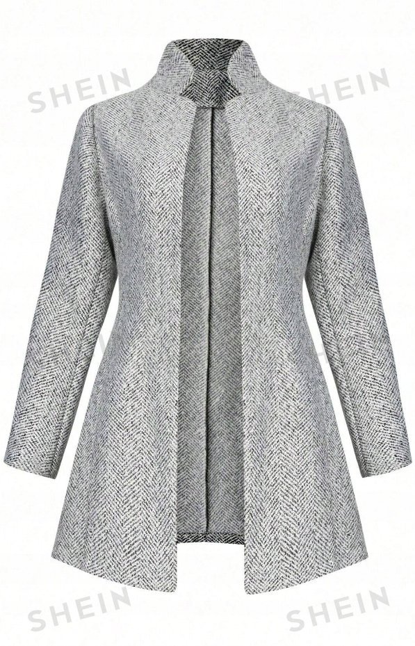 SHEIN PLUS SIZE PŁASZCZ DAMSKI SZARY CASUAL 54 ŁSB