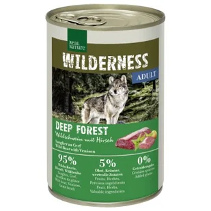 REAL NATURE WILDERNESS Adult Deep Forest Dziczyzna z jeleniem 6x400 g - Mokra karma dla psów REAL NATURE WILDERNESS Adult Deep Forest Dziczyzna z jeleniem 6x400 g - Mokra karma dla psów - miniaturka - grafika 1