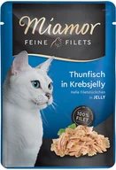 Mokra karma dla kotów - Miamor Feine Filets w galarecie, 24 x 100 g - Tuńczyk z galaretką z raków - miniaturka - grafika 1