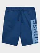 Spodenki damskie - Guess Szorty sportowe L3GD03 KA6R0 Niebieski Relaxed Fit - miniaturka - grafika 1