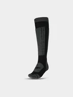 Skarpetki męskie - 4F Skarpety narciarskie w kolorze szaro-czarnym - miniaturka - grafika 1