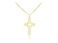 Biżuteria religijna - Naszyjnik z Krzyżykiem - 24k złocenie - miniaturka - grafika 1