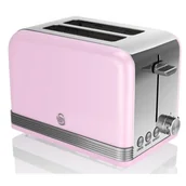 Tostery - Swan ST19010PN Retro Różowy - miniaturka - grafika 1