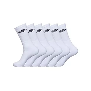 Umbro męskie skarpety sportowe odporne - zestaw 6 sztuk - wysokie skarpety męskie, Tenis, wygodne, biały, 43/46 EU - Skarpetki damskie - miniaturka - grafika 1