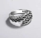 Pierścionki - Pierścionek srebrny 925 Pióro Skrzydła na prezent do Pandora Apart - miniaturka - grafika 1