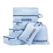 Walizki - 6 organizerów do walizki Puccini TO231-7B, niebieskie - miniaturka - grafika 1