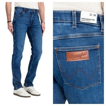 Spodnie Męskie Wrangler Greensboro Dandelion Summer Klasyczne Denim W31 L32