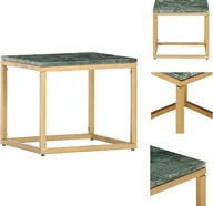 Ławy i stoliki kawowe - vidaXL Stolik kawowy zielony 40×40×35 cm prawdziwy kamień o marmurowym wyglądzie - Stoliki kawowe - miniaturka - grafika 1