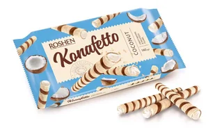 Roshen Konafetto rurki waflowe o smaku kokosowym 140 g - Batoniki - miniaturka - grafika 1