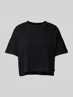 Koszulki i topy damskie - T-shirt krótki z detalem z logo model ‘ALENA’ - miniaturka - grafika 1