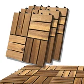 Podesty i deski tarasowe - Płytka podłogowa drewno akacja balkon taras 30 szt - miniaturka - grafika 1