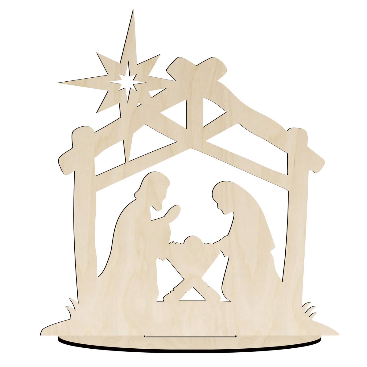 Ozdoby Świąteczne 10 SZTUK SZOPKA Stajenka na Podstawce Stojąca do Stroika