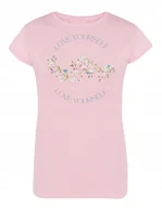 Koszulki i topy damskie - T-Shirt damski nadruk kwiatki Kochaj Siebie r.M - miniaturka - grafika 1