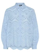 Bluzki damskie - Pieces Bluzka "Vilde" w kolorze błękitnym - miniaturka - grafika 1