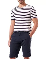 Spodenki damskie - TOM TAILOR Męskie Szorty bermudy regular slim chinosy 1030019, 29298 - Navy Black Dobby, 33 - miniaturka - grafika 1