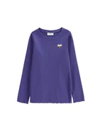 Bluzki damskie - Coccodrillo Bluzka WC5143104CGK Granatowy Slim Fit - miniaturka - grafika 1