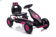 Jeździki dla dzieci - Gokart Na Pedały G18 Różowy - miniaturka - grafika 1