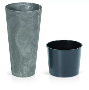 Prosperplast Doniczka z wkładem Tubus Slim Effect DTUS150E marengo AP_218883 - Donice - miniaturka - grafika 1