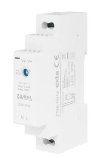 Zasilacz LED na szynę DIN 12V 15W DC TH-35 TYP: ZTM-15/12 ZAMEL - Zasilacze i transformatory - miniaturka - grafika 1
