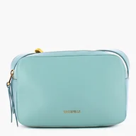 Torebki damskie - Damska torba na ramię typu cross-body ze skóry naturalnej Coccinelle GLEEN E1N15150201B16 Jasnoniebieska (8059978536495) - miniaturka - grafika 1
