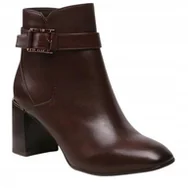 Botki damskie - TAMARIS DAMSKIE BOTKI BRĄZOWE SKÓRZANE 37 J8A - miniaturka - grafika 1
