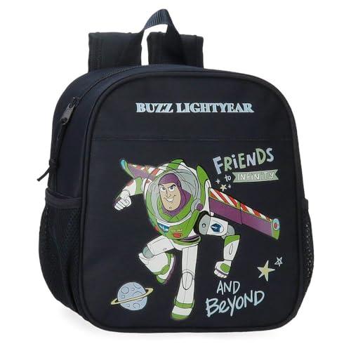 Joumma Disney Friends to Infinity and Beyond Plecak przedszkolny adaptacyjny do wózka czarny 21 x 25 x 10 cm Poliester 5,25 l, Czarny (Black), Talla única, Plecak przedszkolny z możliwością