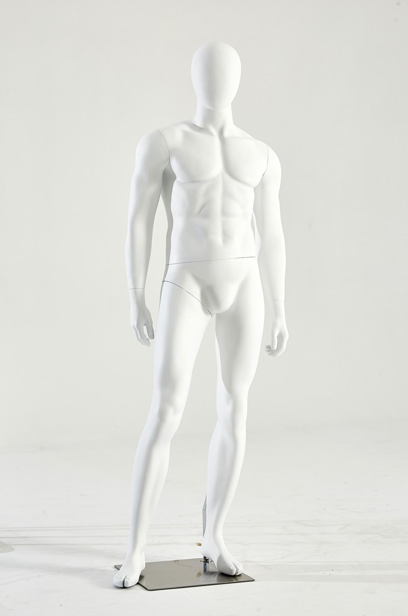 M21-6 Mężczyzna biały Eurotondisplay Kobieta manekin stojący biały matowy lakierowany Egghead Szyk i elegancja
