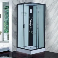 Kabiny z hydromasażem - Mazur Bath&Spa Kabina prysznicowa kwadratowa zabudowana jasny środek 80x80 - miniaturka - grafika 1