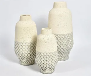 Belldeco Wazon A, Verona, ecru, 20x20x43 cm - Wazony i flakony - miniaturka - grafika 1