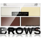 Palety i zestawy do makijażu - Makeup Revolution Zestaw Relove Colour Cult Brow Palette) 3,2 g Cień Dark) - miniaturka - grafika 1