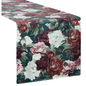 Obrusy i serwetki - Bieżnik 35 x 180 Dekoracyjny Velvet2 Ziel+Bordo - miniaturka - grafika 1