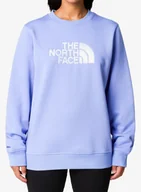 Bluzy sportowe damskie - Bluza damska bez kaptura The North Face Drew Peak Crew - virtual blue/tnf white - miniaturka - grafika 1