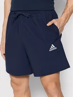 Spodnie sportowe męskie - Adidas Szorty sportowe Essentials Chelsea Small Logo GK9603 Granatowy Regular Fit - miniaturka - grafika 1