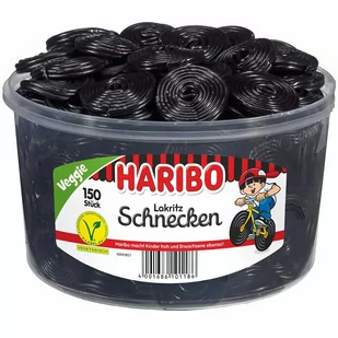 Haribo, żelki lukrecjowe Ślimaki, 150 sztuk - Żelki - miniaturka - grafika 1
