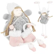Ozdoby bożonarodzeniowe - Figurka świąteczna aniołek ozdoba choinkowa lalka - miniaturka - grafika 1
