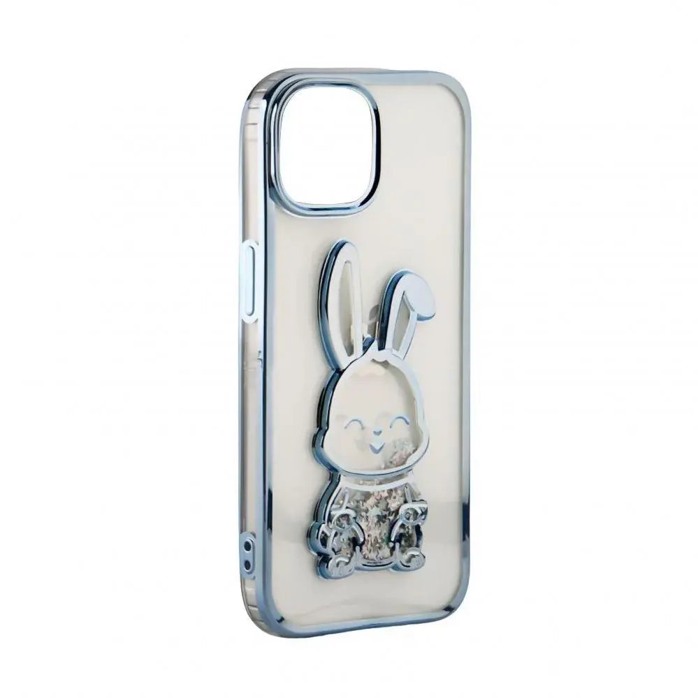 iLike Tylny pokrowiec Apple iPhone 15 Pro Silicone Case Print Desire Rabbit Blue ILIAPP15PPDRPBL
