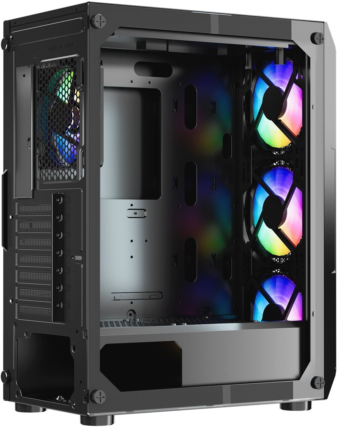 Obudowa SilentiumPC Obudowa PC gaming ATX mid tower ARGB szkło hartowane wysoki airflow
