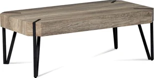 Stolik kawowy 110x60x43, dąb "Canyon grey", metal matowy czarny Canyon - Ławy i stoliki kawowe - miniaturka - grafika 1