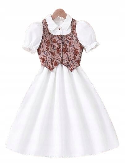 SHEIN KOMPLET SUKIENKA I BLUZKA WZÓR 146-152 1Ł2P