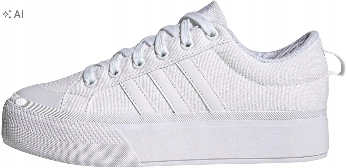 ADIDAS BRAVADA TRAMPKI DAMSKIE BIAŁE SZNUROWANE Z LOGO 40 2/3 16OA